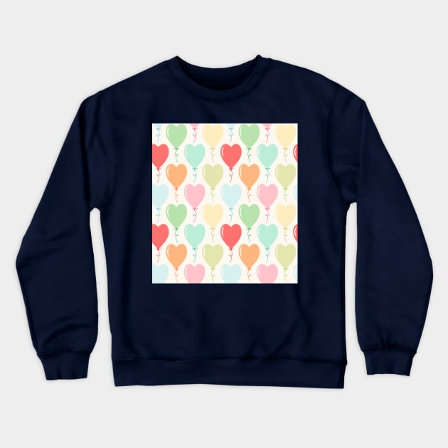Bows Hearts Seamless Pattern Crewneck Sweatshirt by RubyCollection